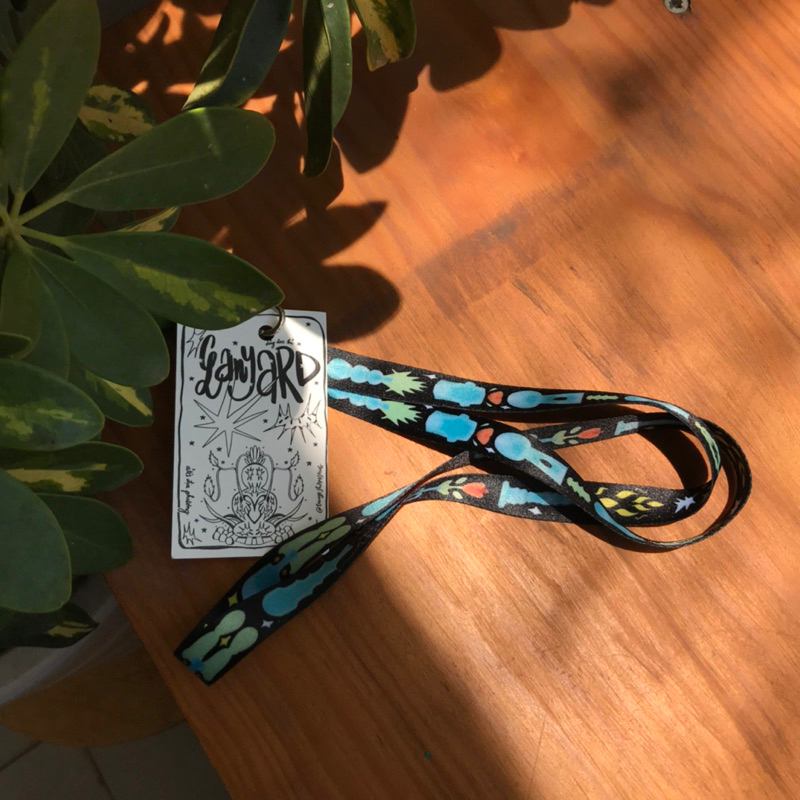 Dây đeo thẻ/ Lanyard Hoạ tiết hoa & bình - truy.shitposting