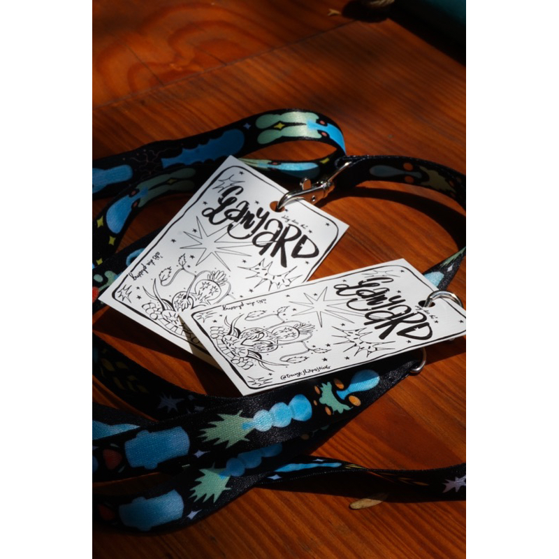 Dây đeo thẻ/ Lanyard Hoạ tiết hoa & bình - truy.shitposting