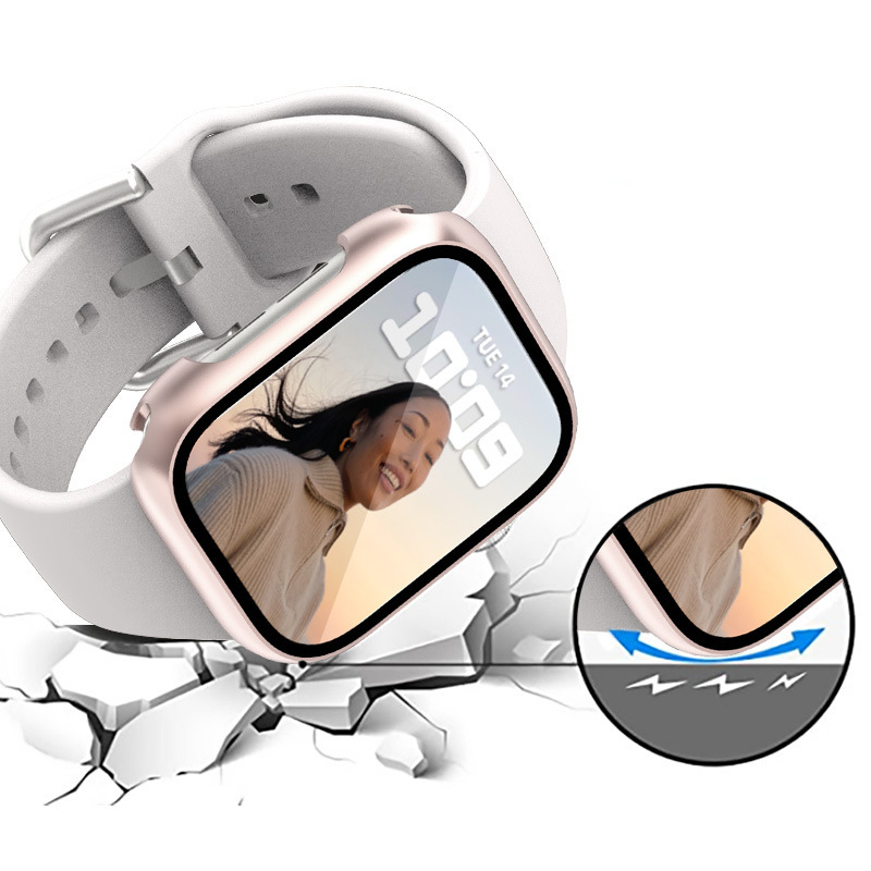 Vỏ đồng hồ Apple cho iWatch 7/6/5/4/3/2/1/SE PC + kính 38mm/41mm/42mm/44mm/45mm/49mm