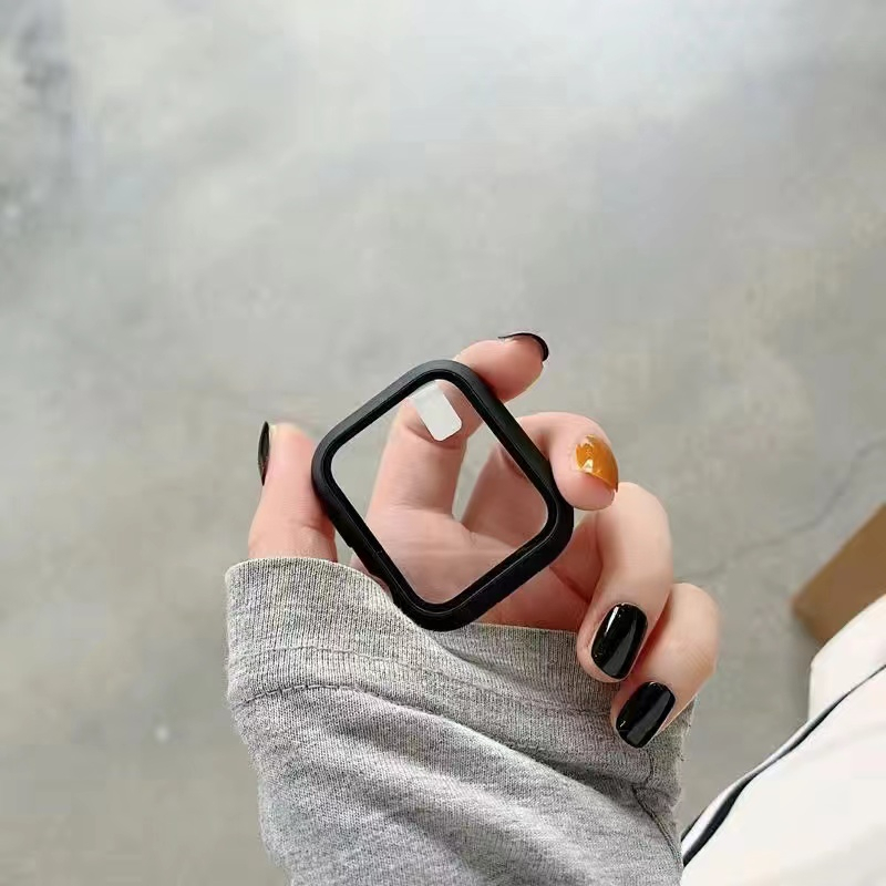 Vỏ đồng hồ Apple cho iWatch 7/6/5/4/3/2/1/SE PC + kính 38mm/41mm/42mm/44mm/45mm/49mm