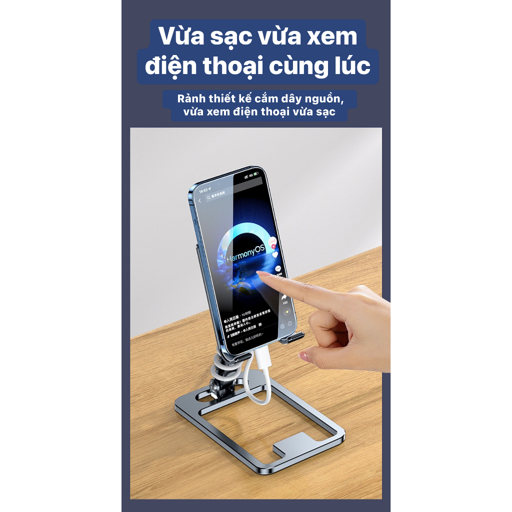 Giá đỡ điện thoại máy tính bảng , kim loại siêu mỏng thích hợp cho iPad 10.2 7 8 9 Gen Soporte Xiaomi Samsung