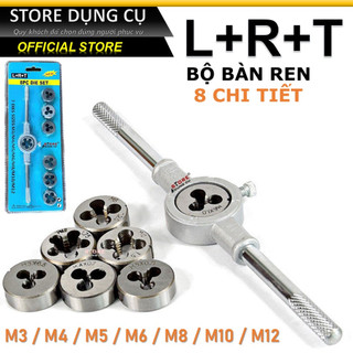Bộ bàn ren taro tạo ren ngoài 8 chi tiết l+r+t taiwan m3 - m12