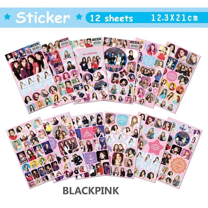 Set 12 tấm sticker Blackpink siêu đẹp