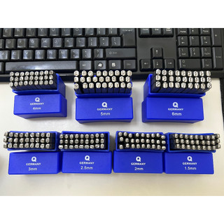 Bộ đóng chữ xuôi q germany 1.5mm 2mm 2.5mm 3mm 4mm 5mm 6mm 8mm 10mm bộ đóng chữ kim loại thép cứng
