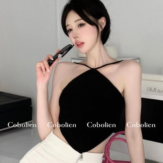 Áo yếm đan len móc Dolly Top // Freesize
