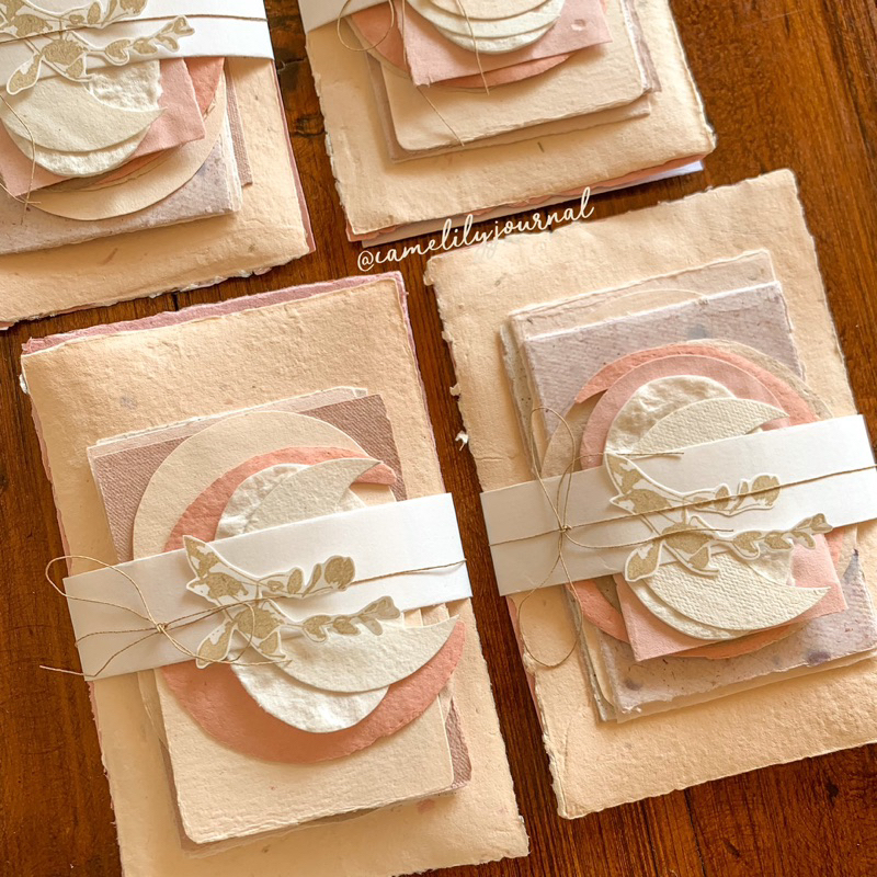 Pack giấy handmade tone hồng by CAMELILY 💚