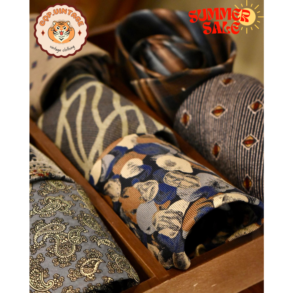 Cà vạt HIỆU handmade cao cấp style,vintage, công sở Nhật,Hàn - secondhand -CỌP.vintage