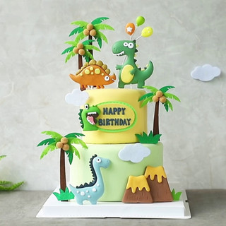 Set cây xốp 2 cây dừa + quả dừa