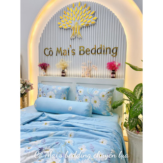 Bộ Ga Giường Lụa Tencel - Cúc Biển, Chống nhăn - kháng khuẩn - mềm mịn mát