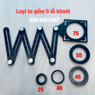 Thước Đo Góc Gấp Có Lỗ Định Vị Đa Năng Khoét Lỗ Gạch 6 đoạn loại to