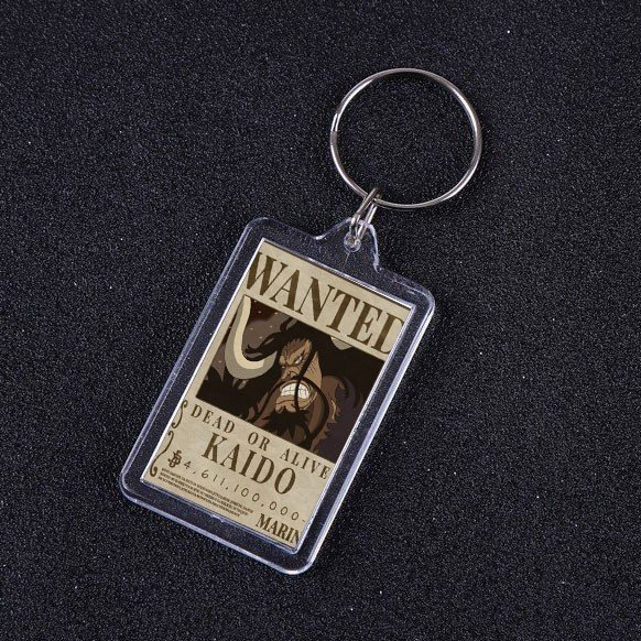 Móc khóa mica IN HÌNH ONE PIECE ĐẢO HẢI TẶC ver WANTED anime chibi xinh xắn tiện lợi dễ thương