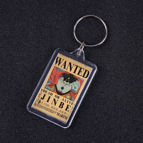 Móc khóa mica IN HÌNH ONE PIECE ĐẢO HẢI TẶC ver WANTED anime chibi xinh xắn tiện lợi dễ thương