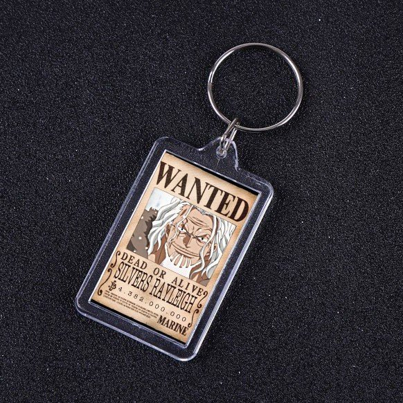 Móc khóa mica IN HÌNH ONE PIECE ĐẢO HẢI TẶC ver WANTED anime chibi xinh xắn tiện lợi dễ thương