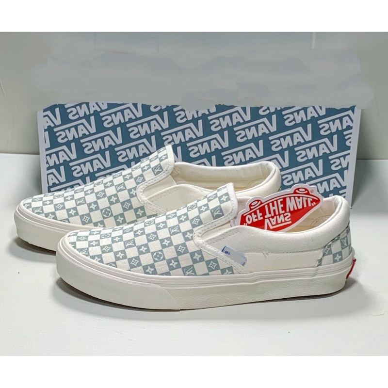 Giày thể thao V.ns Lười L.V rêu caro ,Giày V.ans slip on rêu caro nam nữ cực chất 2022 full box bill