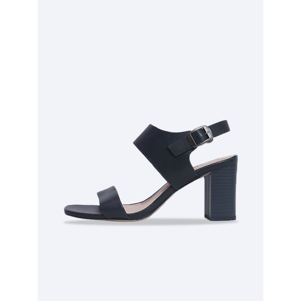 Giày sandal nữ gót trụ 8cm da thật quai ngang SD05 - SALSA