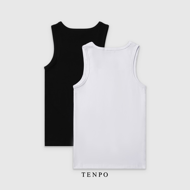 Áo ba lỗ cổ vuông nam cotton TENPO | Tank top nam