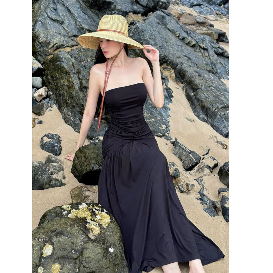 Đầm body đi biển maxi ống dáng dài, váy quây có mút nữ đi tiệc mặc hè G110 | BigBuy360 - bigbuy360.vn