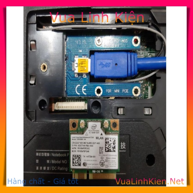 Riser Mini PCIE to PCIE 16x Lắp VGA rời cho Laptop