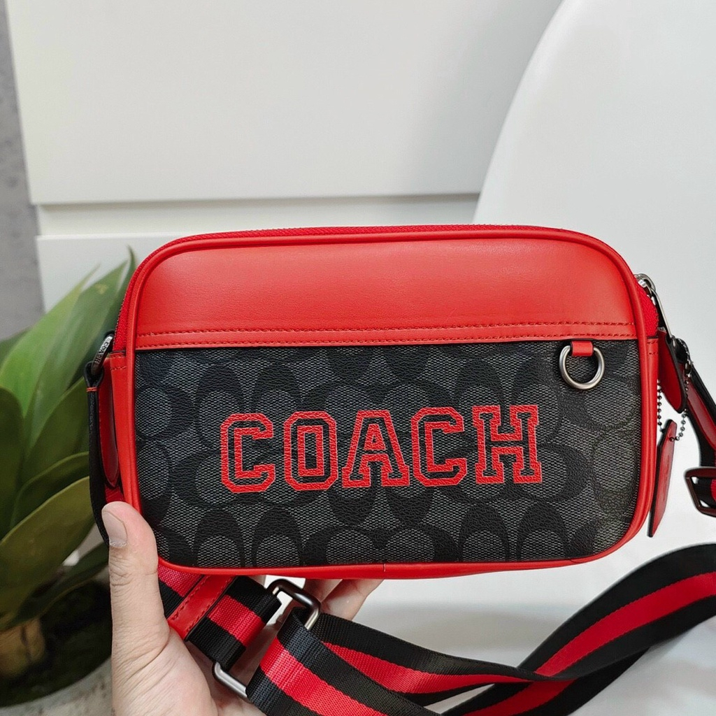 TÚI ĐEO CHÉO NAM COACH® | Graham Crossbody In Signature Canvas With Varsity Motif CE638