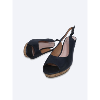 Giày xuồng da Salsa M12 da quai hậu hở mũi cao 8cm