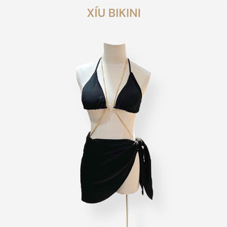 Bikini 2 mảnh tam giác kèm khăn quấn