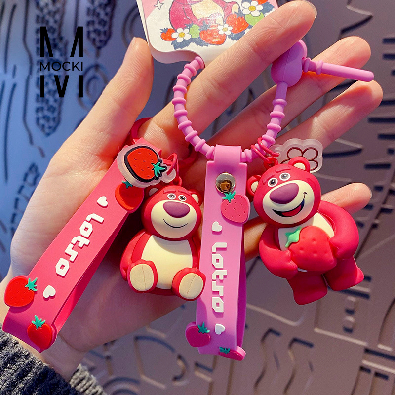 Móc khóa Gấu dâu LOTSO đáng yêu