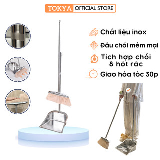 Chổi Quét Nhà Kèm Hót Rác Tokya Chất Liệu Inox Đa Năng