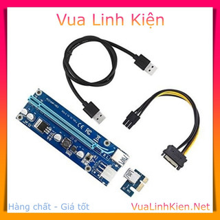 Cáp chuyển Riser PCI Express X1 to X16 USB 3.0 kết nối VGA rời cao cấp có LED