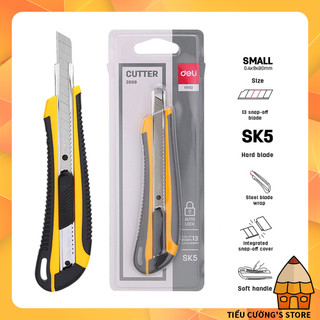 🔪 dao rọc giấy, cắt giấy, dao trổ cỡ nhỏ deli 2039 lưỡi bén tiện lợi dễ sử dụng