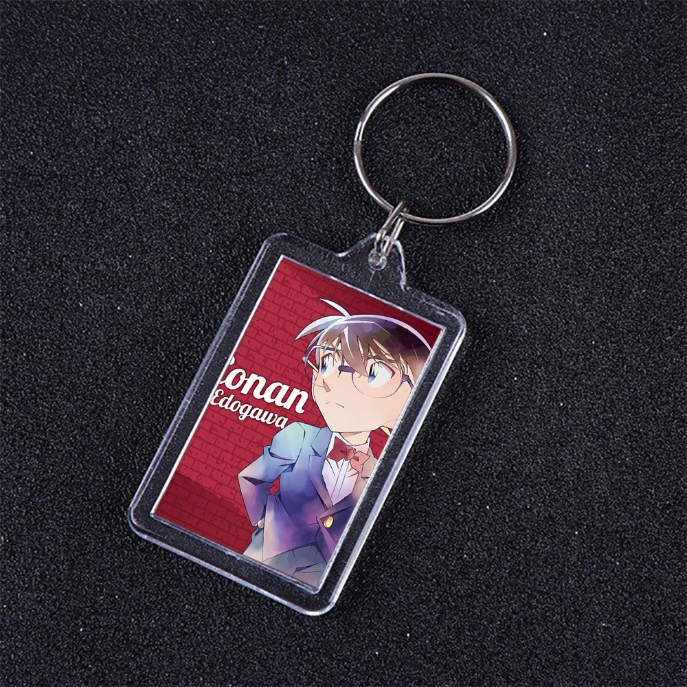Móc khóa mica IN HÌNH DETECTIVE CONAN THÁM TỬ LỪNG DANH ver CHÂN DUNG anime chibi xinh xắn tiện lợi dễ thương