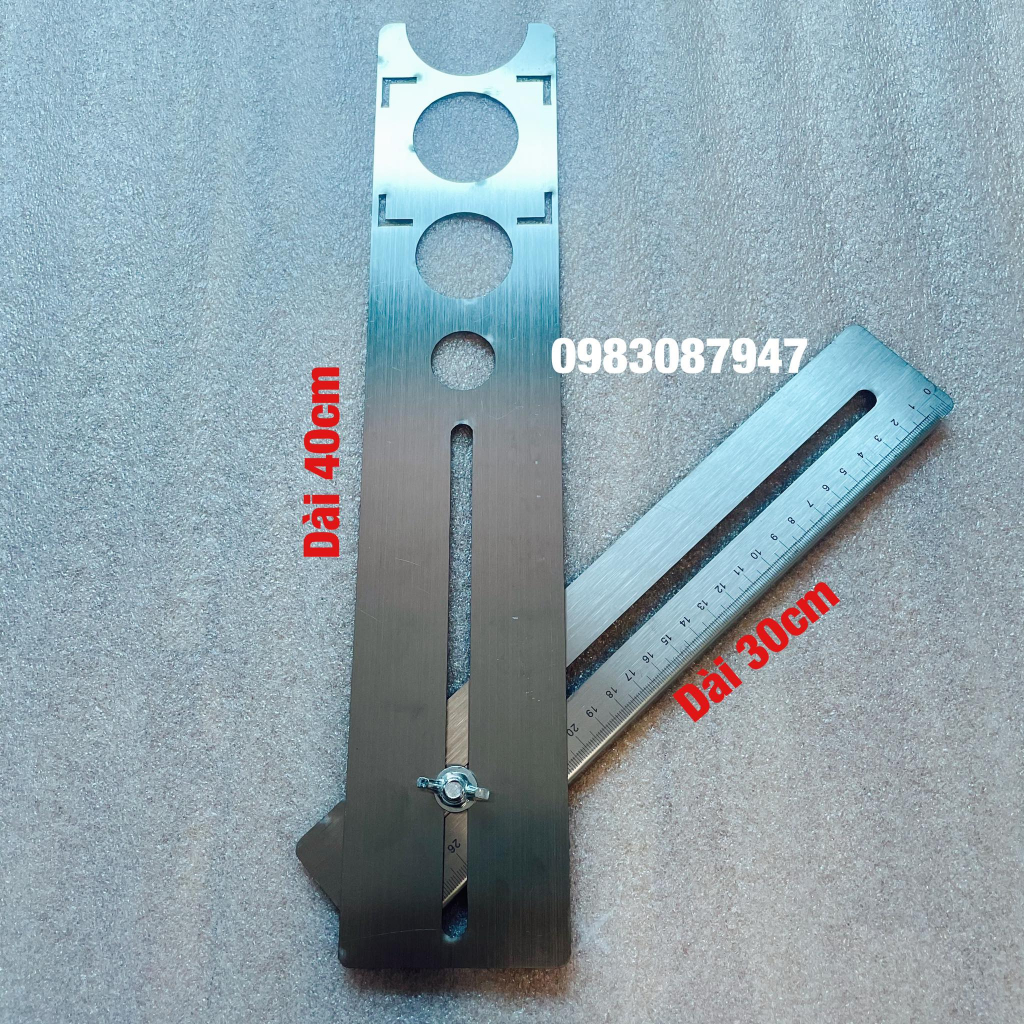 Thước khoét lỗ gạch nhà tắm 2 khúc inox