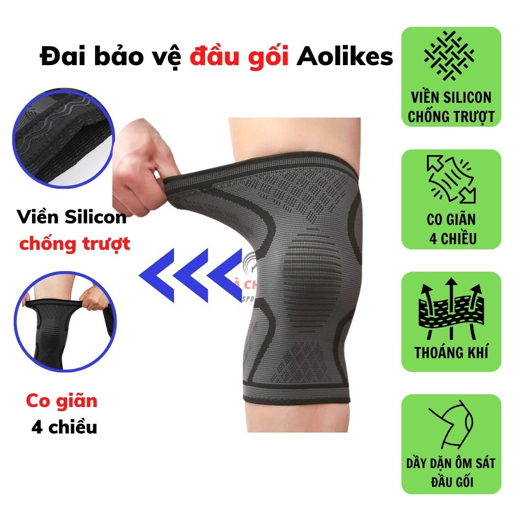 Đai bó gối đai bảo vệ đầu gối, Băng đeo bảo vệ khớp gối co giãn đàn hồi chính hãng Aolikes