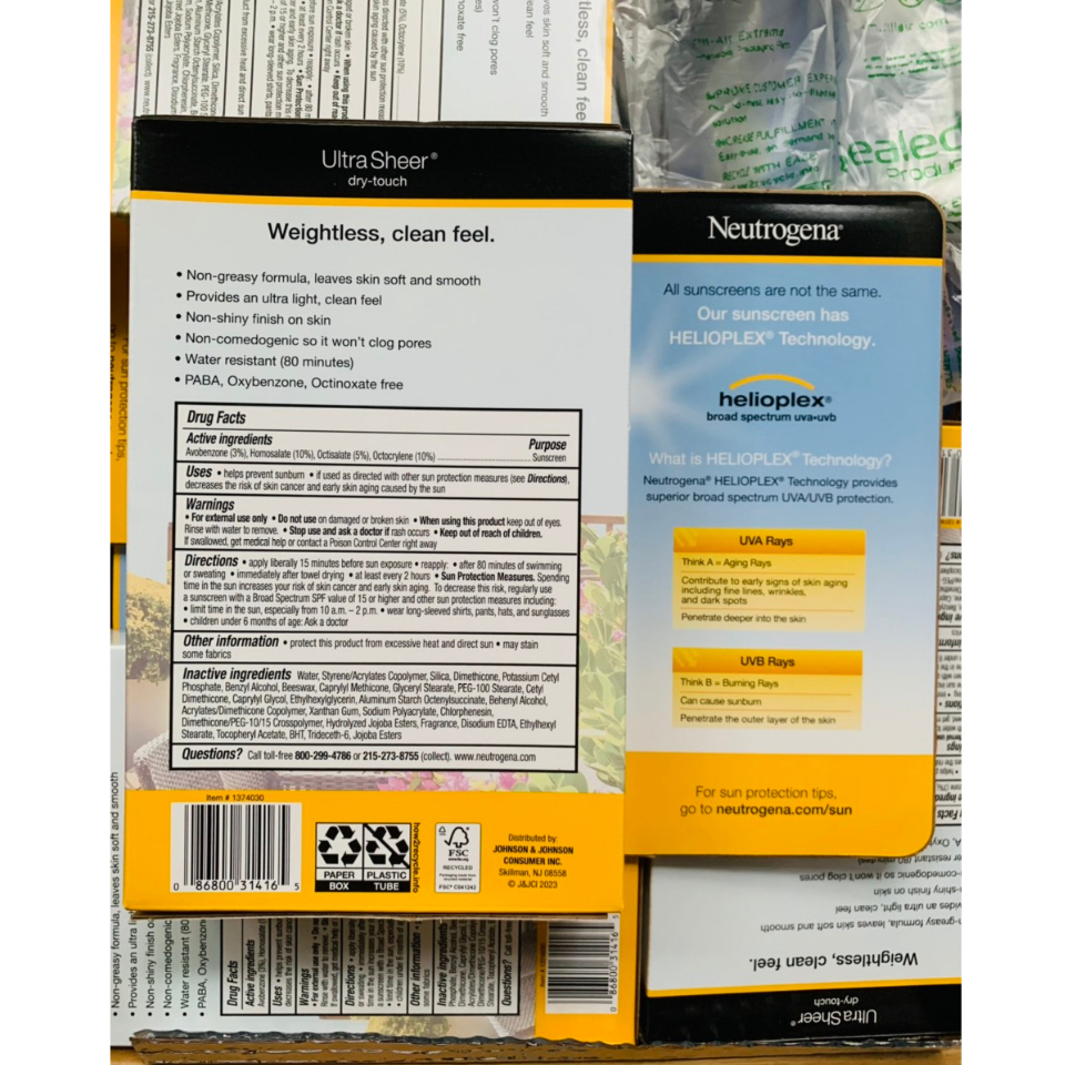 TÁCH SET KEM CHỐNG NẮNG NEUTROGENA ULTRA SHEER DRY-TOUCH SPF 55