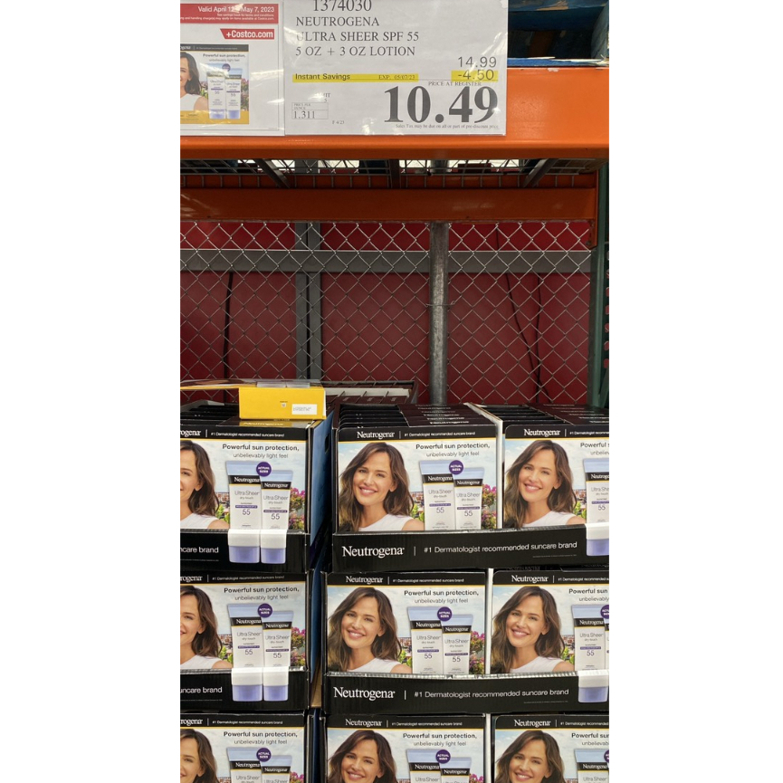 TÁCH SET KEM CHỐNG NẮNG NEUTROGENA ULTRA SHEER DRY-TOUCH SPF 55