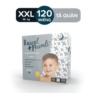 Thùng tã/bỉm quần rascal + friends size xxl 120 miếng