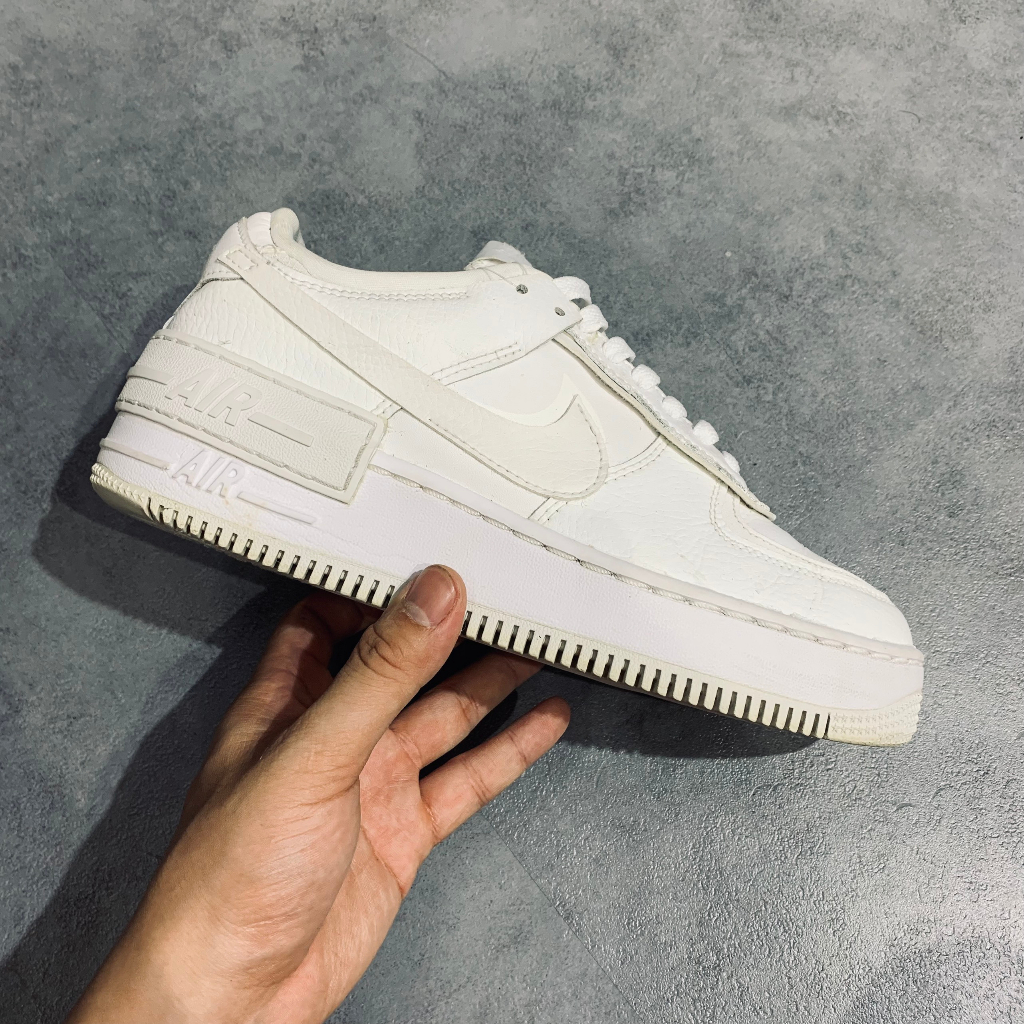Giày 2hand Nike Air Force 1 Shadow Triple White CI0919 100