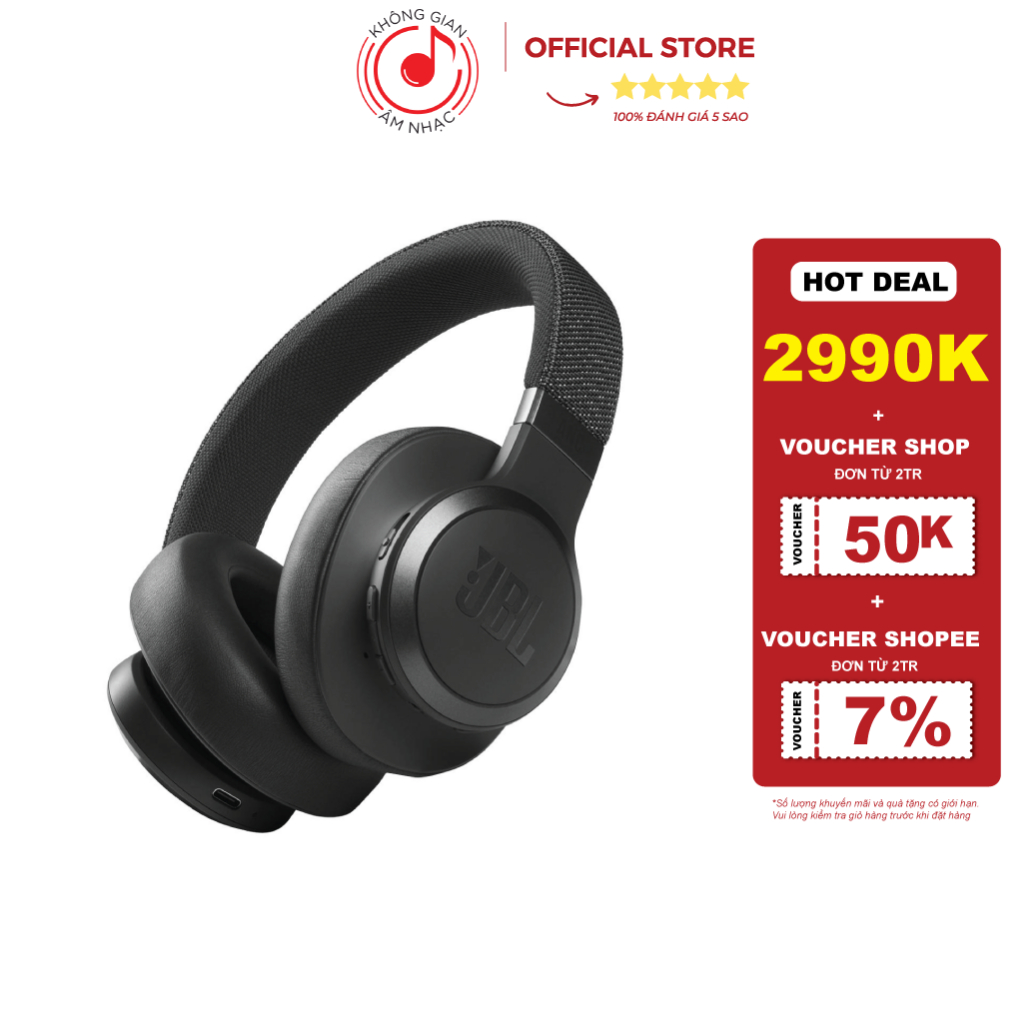 Tai nghe Bluetooth True Wireless JBL LIVE 660NC - Chính Hãng PGI