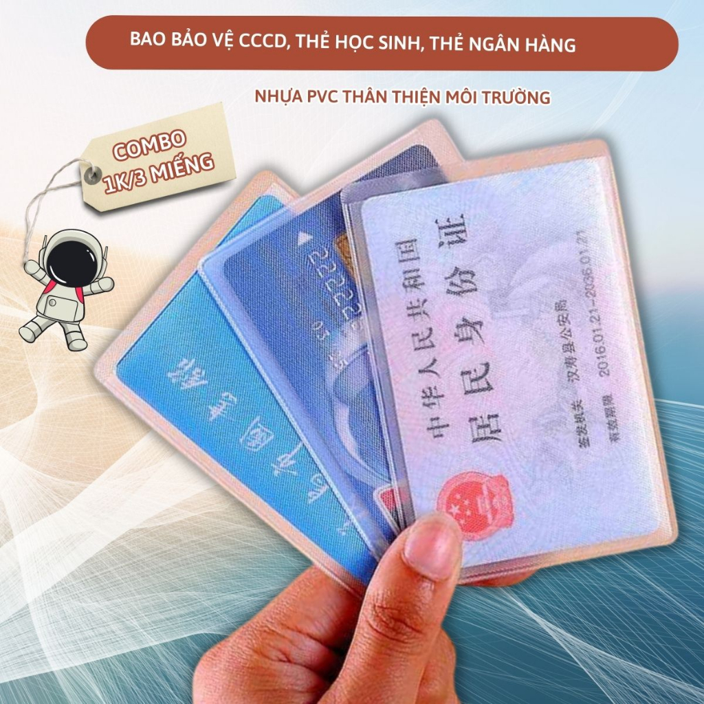 Vỏ Bọc Thẻ ATM, Thẻ Sinh Viên, Thẻ Nhân Viên, Thẻ chứng minh nhân dân, cccd, vỏ bọc căn cước công dân