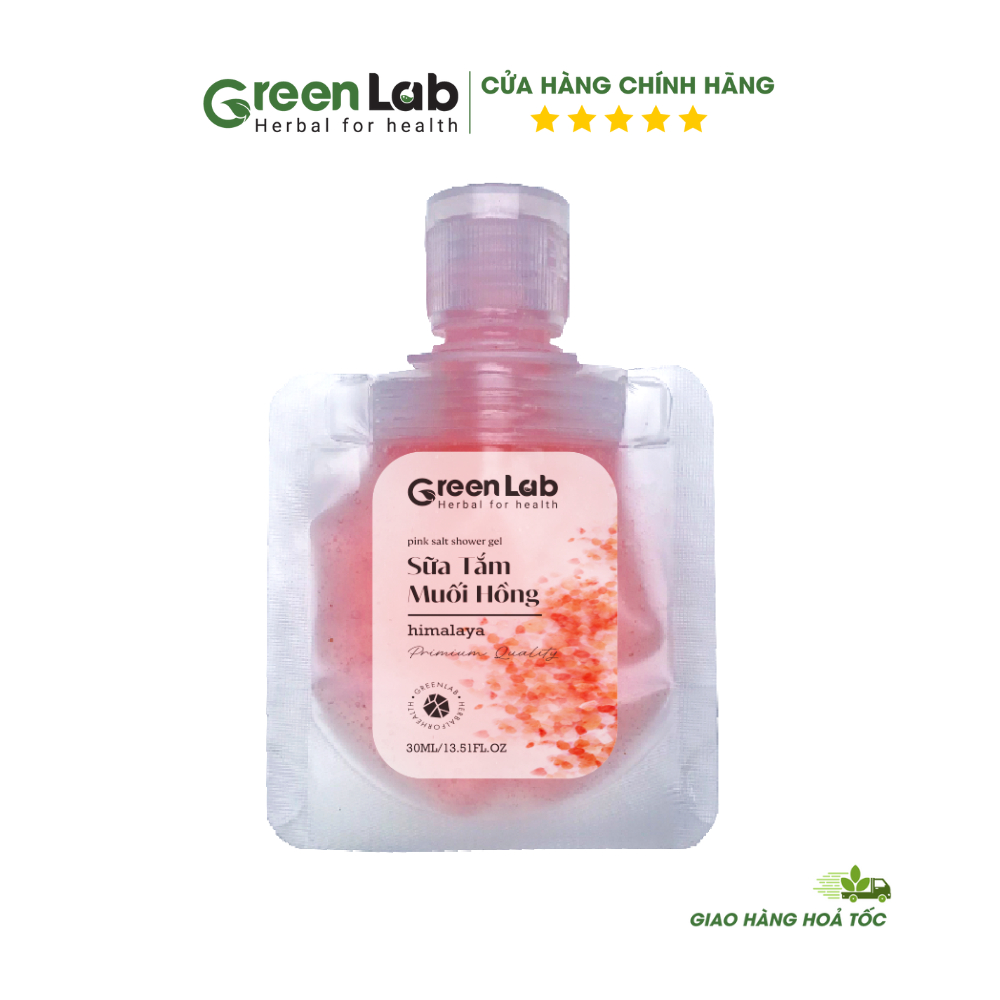Sữa tắm Muối Hồng GreenLab dạng túi nắp 30ml