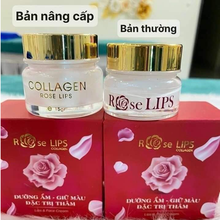 Dưỡng môi Rose Lips Collagen 🤘dưỡng ẩm 🤘 kích màu🤘 chống thâm loang sau phun xăm,