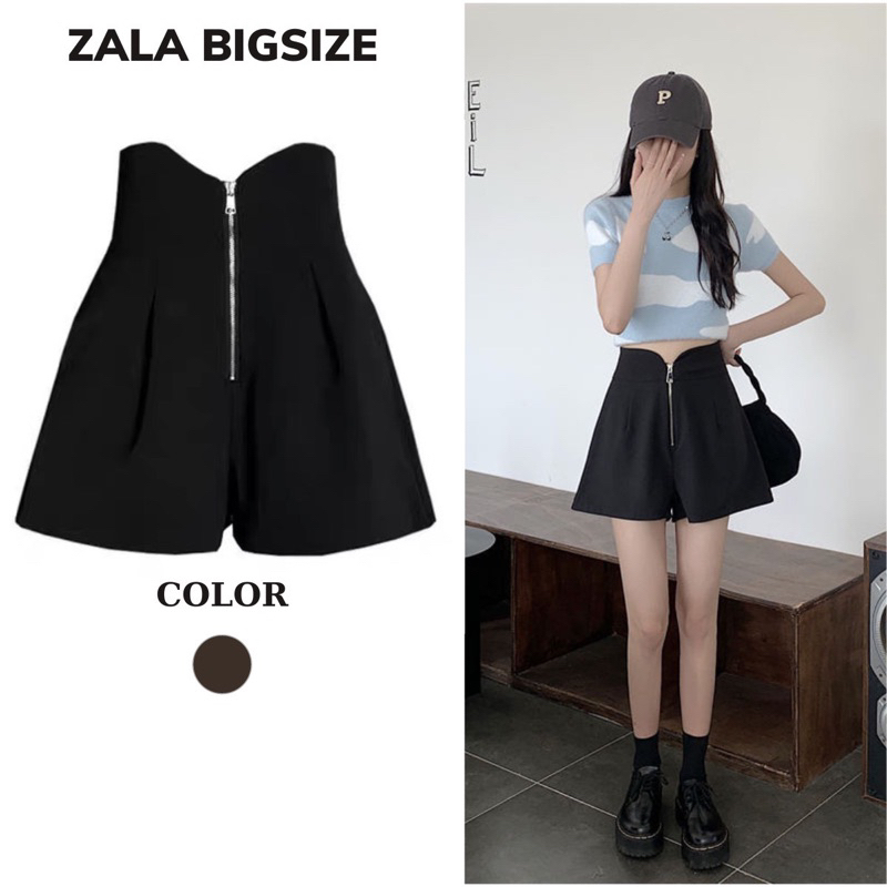 Quần đùi bigsize nữ lưng thun chất vải samin cứng có khóa kéo và đứng form, Quần short nữ BIGSIZE - Mã 024