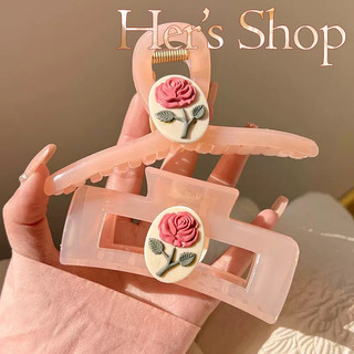 Kẹp tóc càng cua màu hồng cho bạn nữ - kẹp càng cua thời trang size lớn