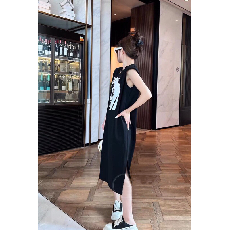 V2384 Váy cotton nữ sát nách fredy