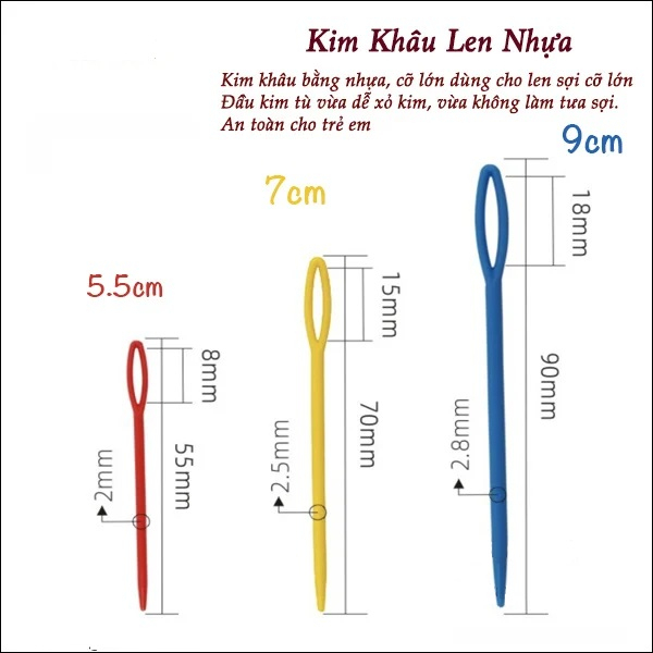 3 Kim khâu len bằng nhựa