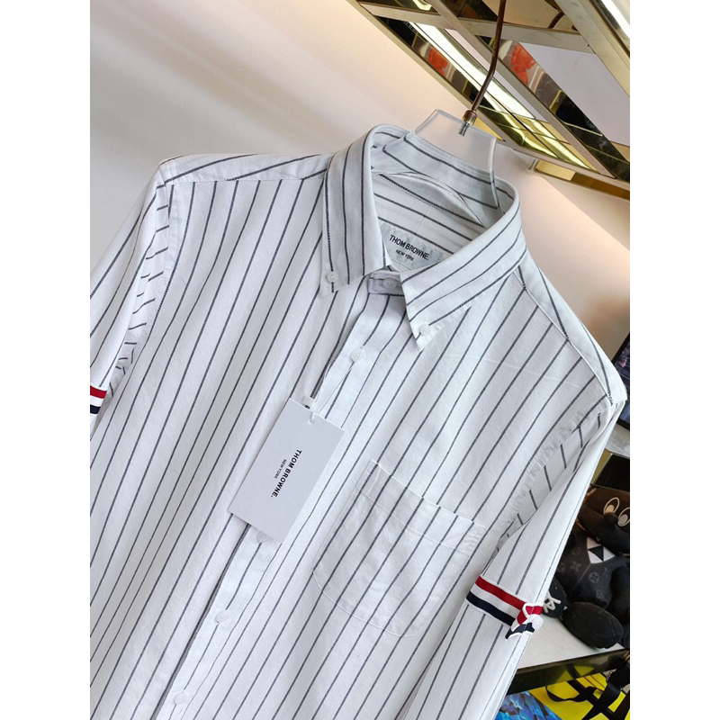 Áo sơ mi nam dài tay kẻ sọc ThomBrowne cao cấp 2023