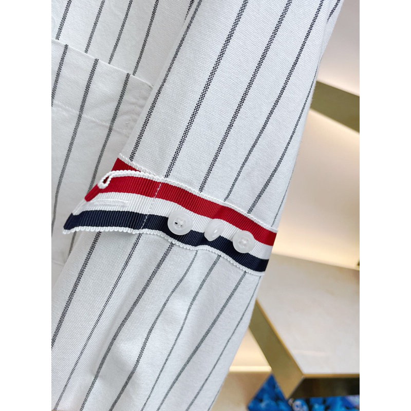 Áo sơ mi nam dài tay kẻ sọc ThomBrowne cao cấp 2023