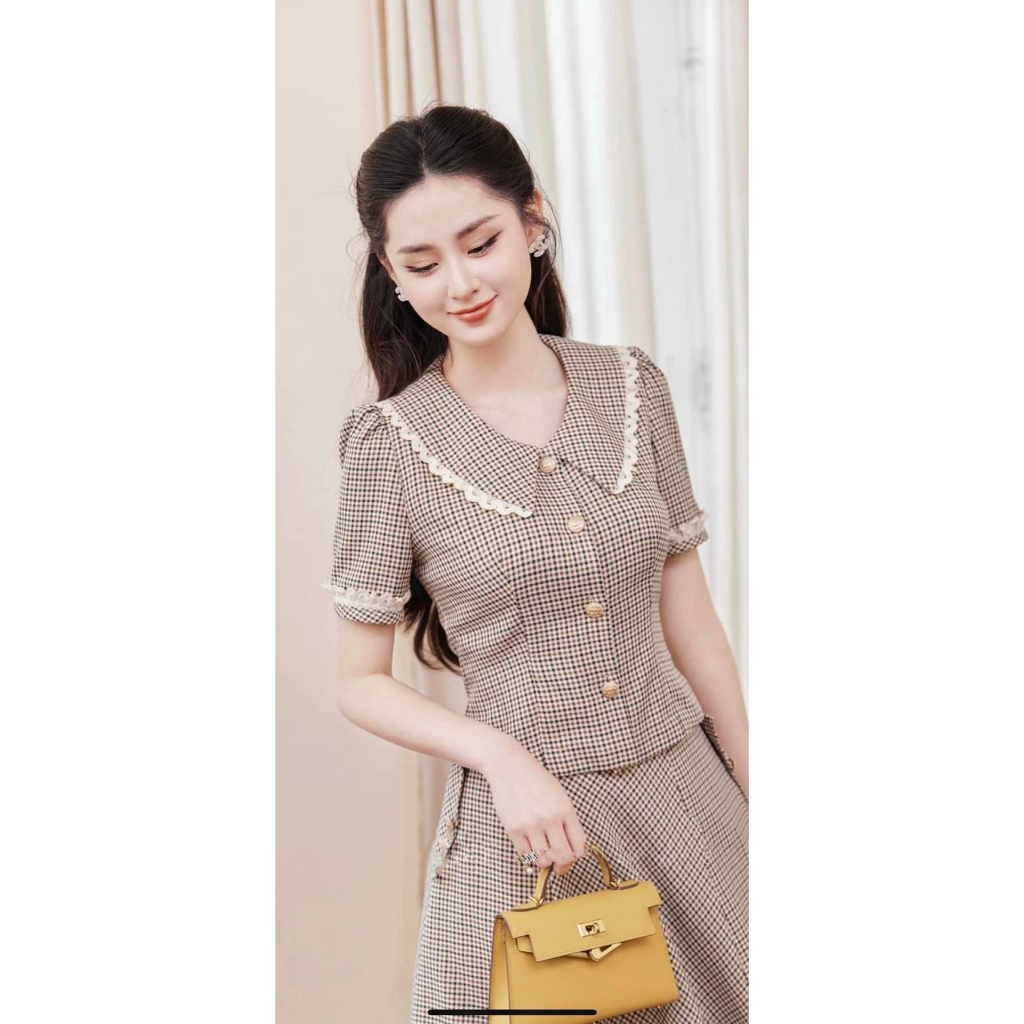 Set sọc caro công sở thanh lịch sang trọng siêu xinh