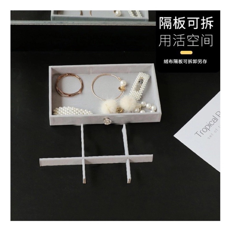 HỘP ĐỰNG TRANG SỨC 3 NGĂN KÉO KHUNG MICA MIX KHAY ĐỰNG ĐỒ TRANG SỨC MỚI 2023