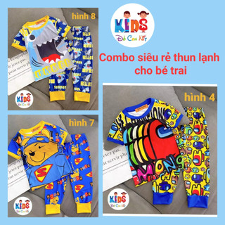 Combo 3 bộ siêu rẻ cho bé trai 10-14 ký - đồ bộ trẻ em