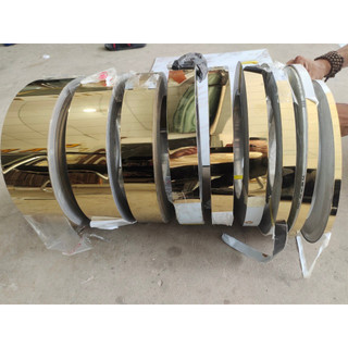 Nẹp Lập Là inox Vàng Gương- Giá cho 1 mét dài nẹp vàng